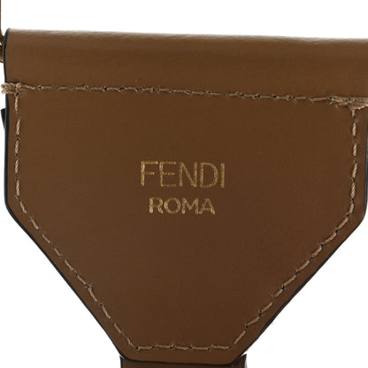 Fendi Cannete Ribbon Poly Vitello King Logo Adjustable Strap You Miele Scuro Black Minos 4 of 5