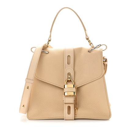Chloe Shiny Grained Calfskin Medium Aby Day Shoulder Bag Blondie Beige 1 of 10