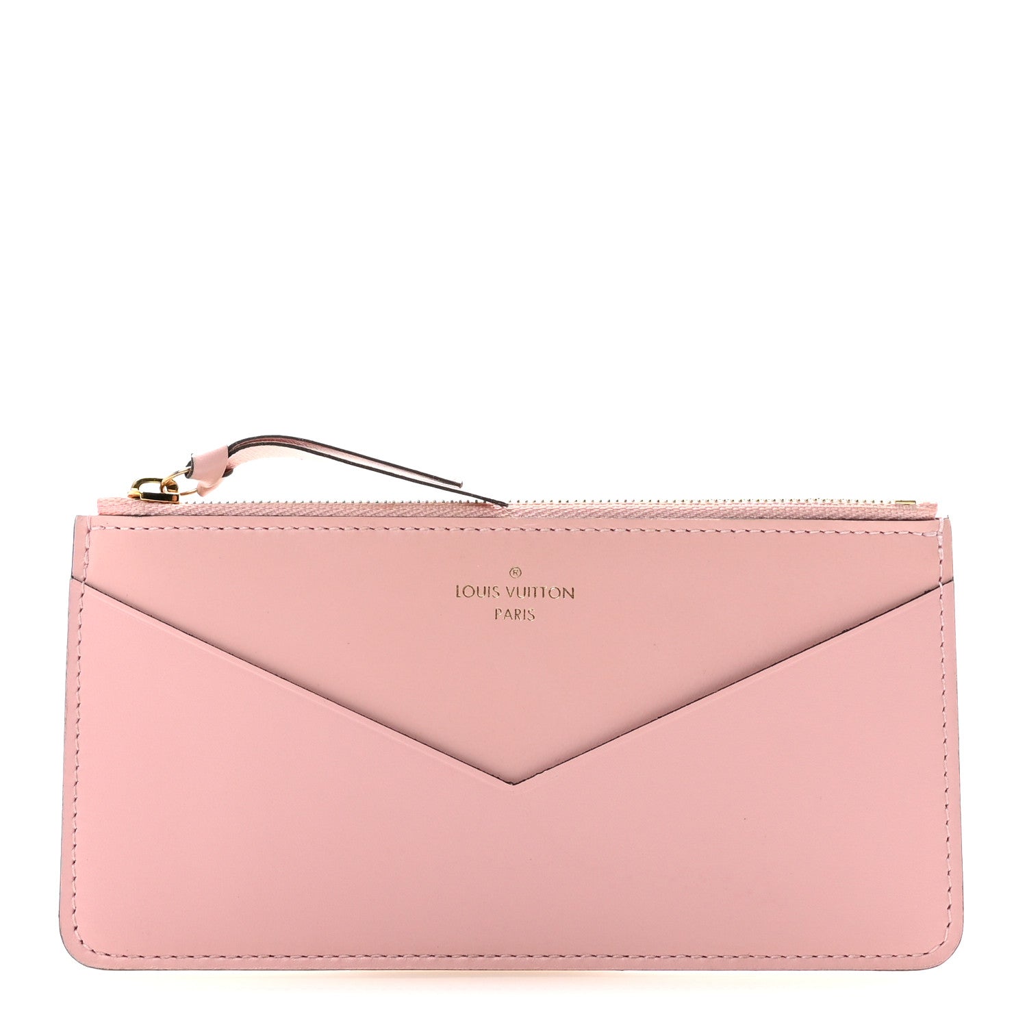 Louis Vuitton Calfskin Jeanne Wallet Zippered Insert Rose Ballerine 1 of 12