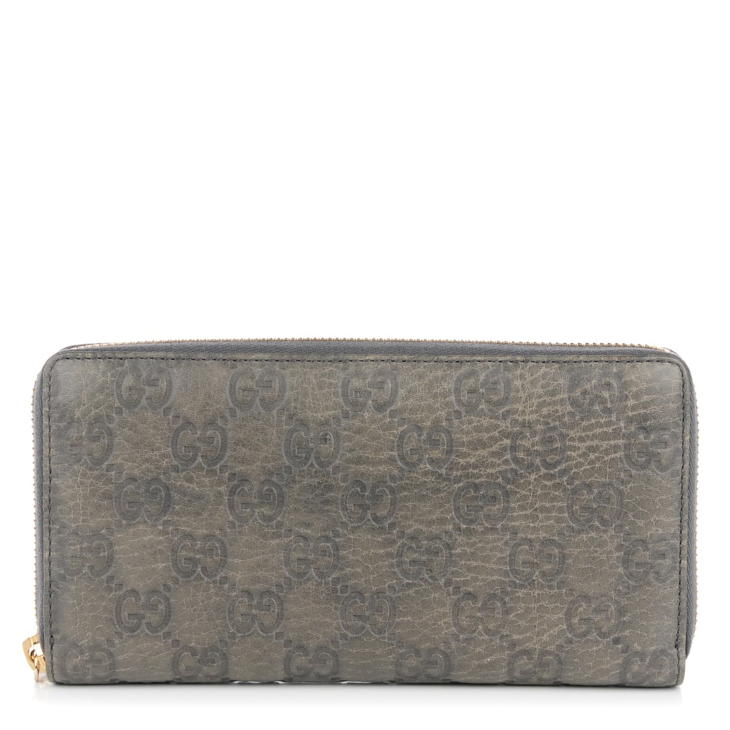 Guccissima Bamboo Tassel Zip Around Wallet Grey