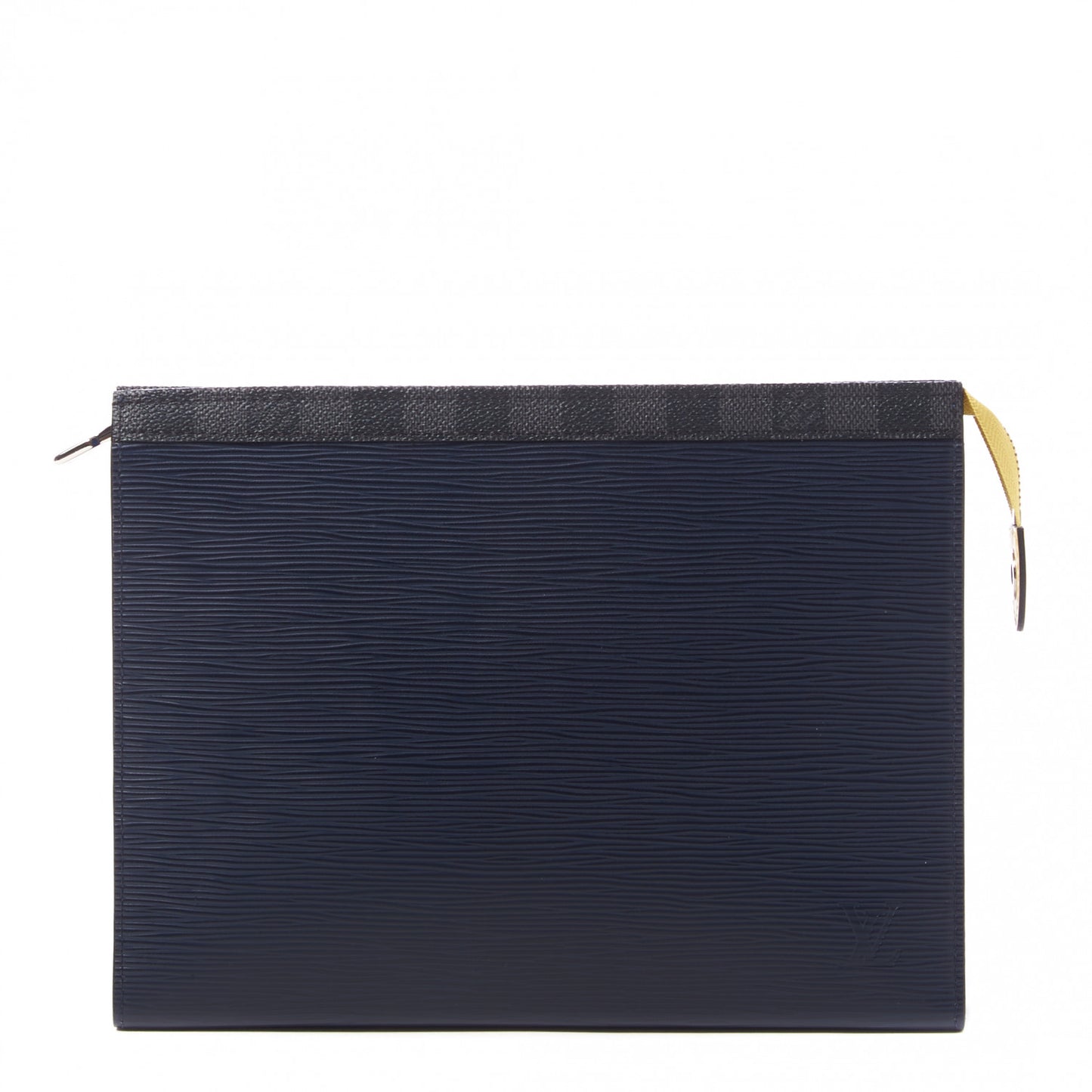 Epi Damier Graphite Pochette Voyage MM Navy Blue Grey