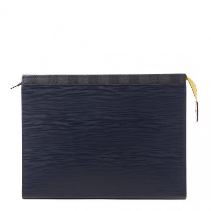 Louis Vuitton Epi Damier Graphite Pochette Voyage MM Navy Blue Grey 1 of 8