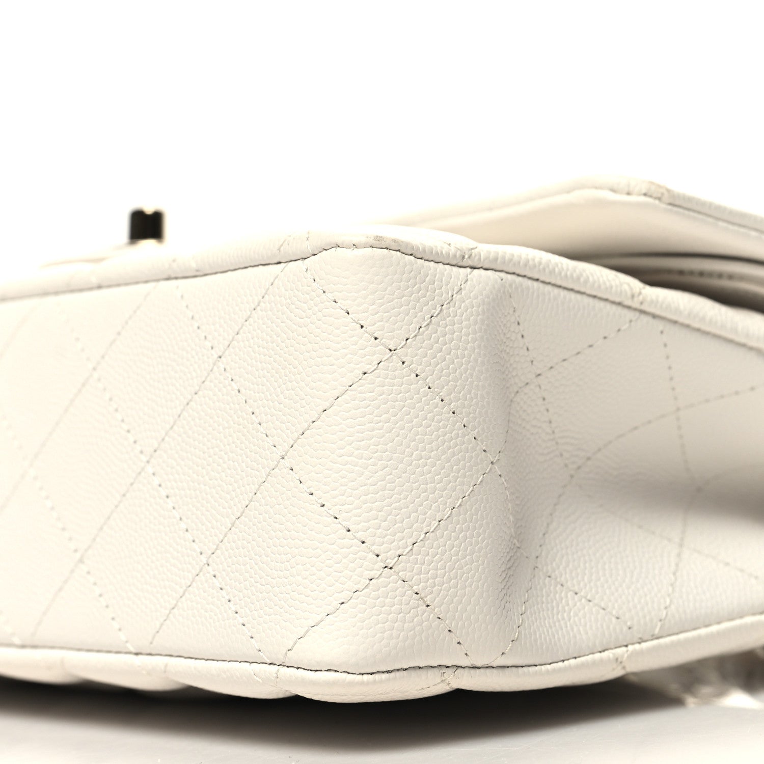 Chanel Caviar Quilted Medium Double Flap White 11 of 12
