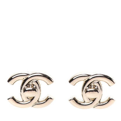 Chanel Metal CC Turnlock Clip On Earrings Gold 1 of 5
