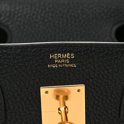 Hermes Taurillon Clemence Birkin 30 Black 6 of 12
