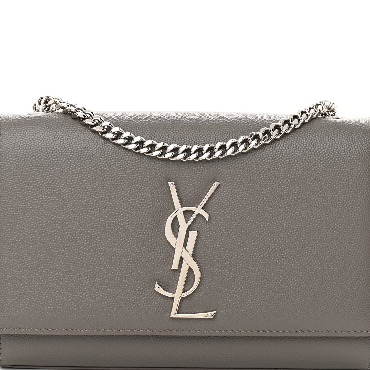 Grain De Poudre Classic Monogram Kate Satchel Grey