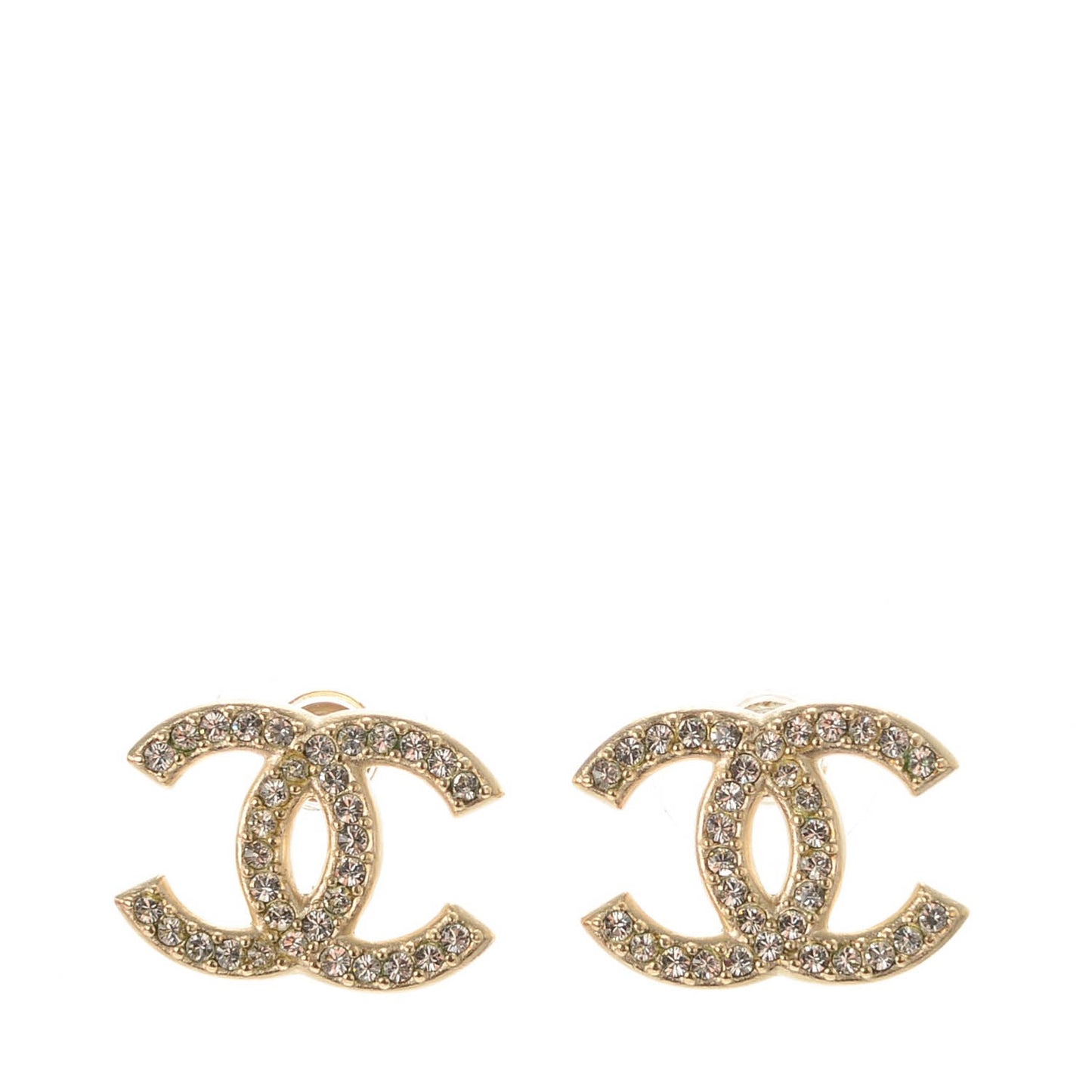 Crystal CC Earrings Gold
