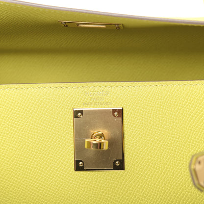 Hermes Epsom Kelly Sellier 28 Lime 7 of 12
