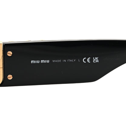 Miu Miu Acetate Oval Glimpse Sunglasses SMU11W Black 5 of 7