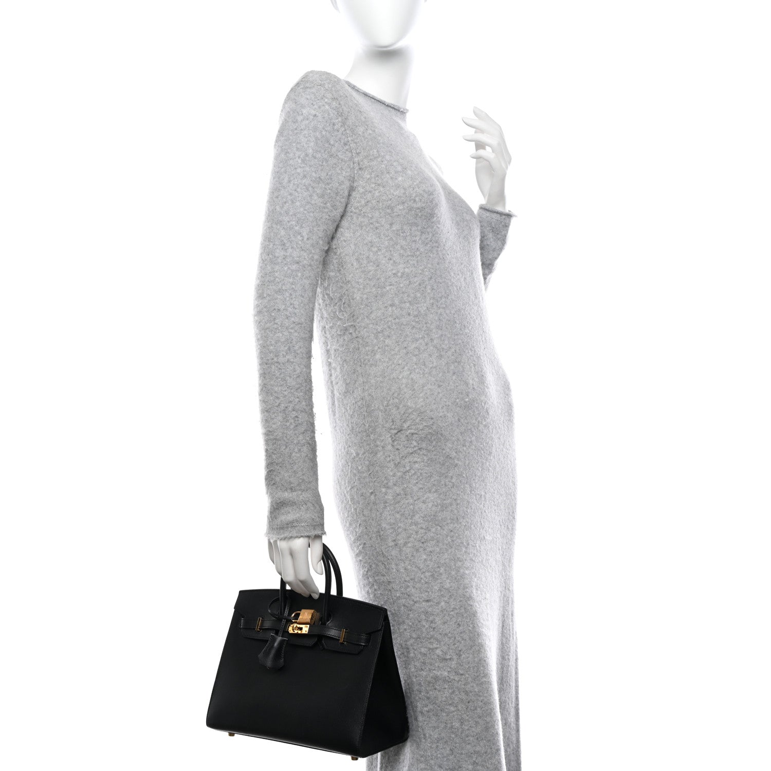 Hermes Madame Calfskin Birkin Sellier 25 Black 2 of 15