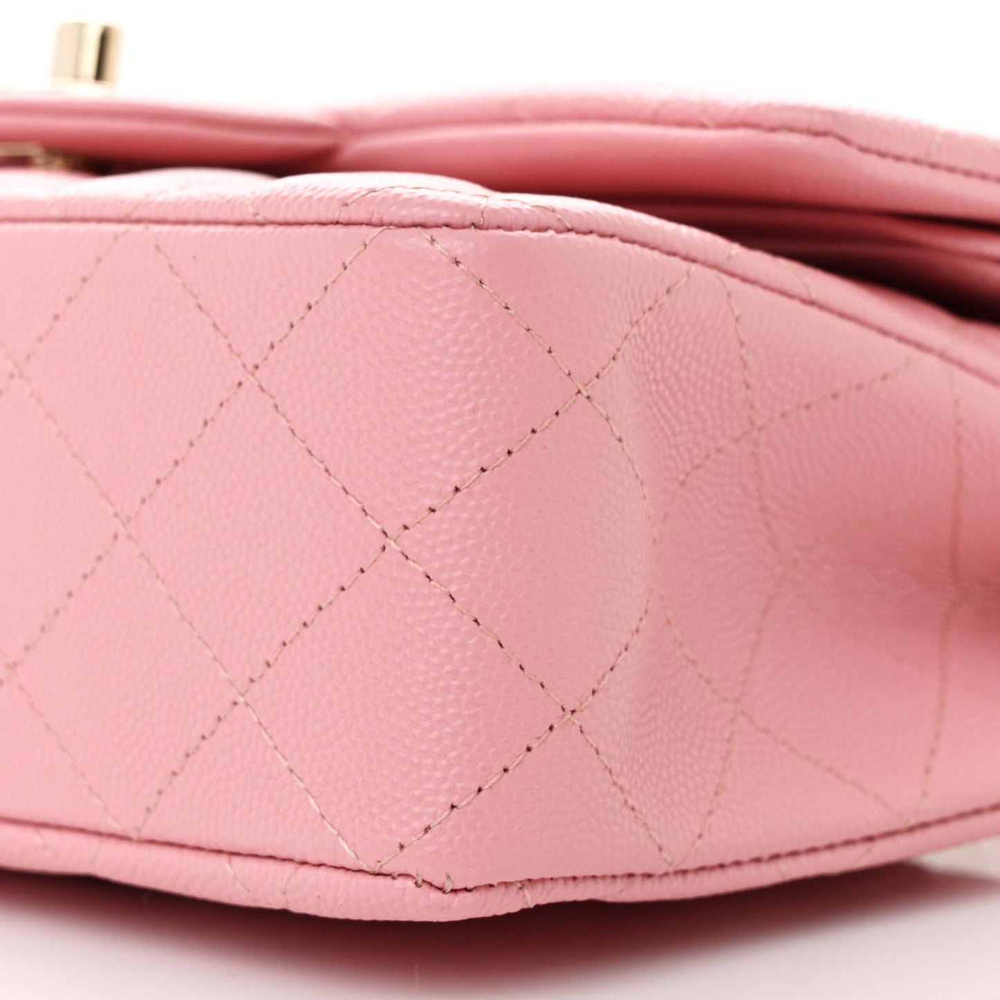 Caviar Quilted Small Double Flap Pink