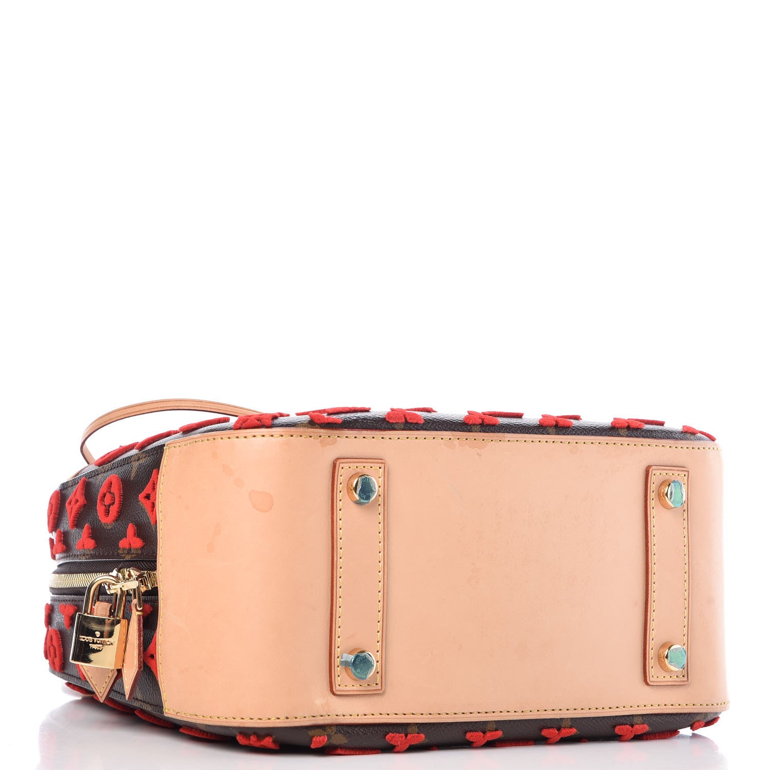 Louis Vuitton Monogram Tuffetage Deauville Cube Red 4 of 11