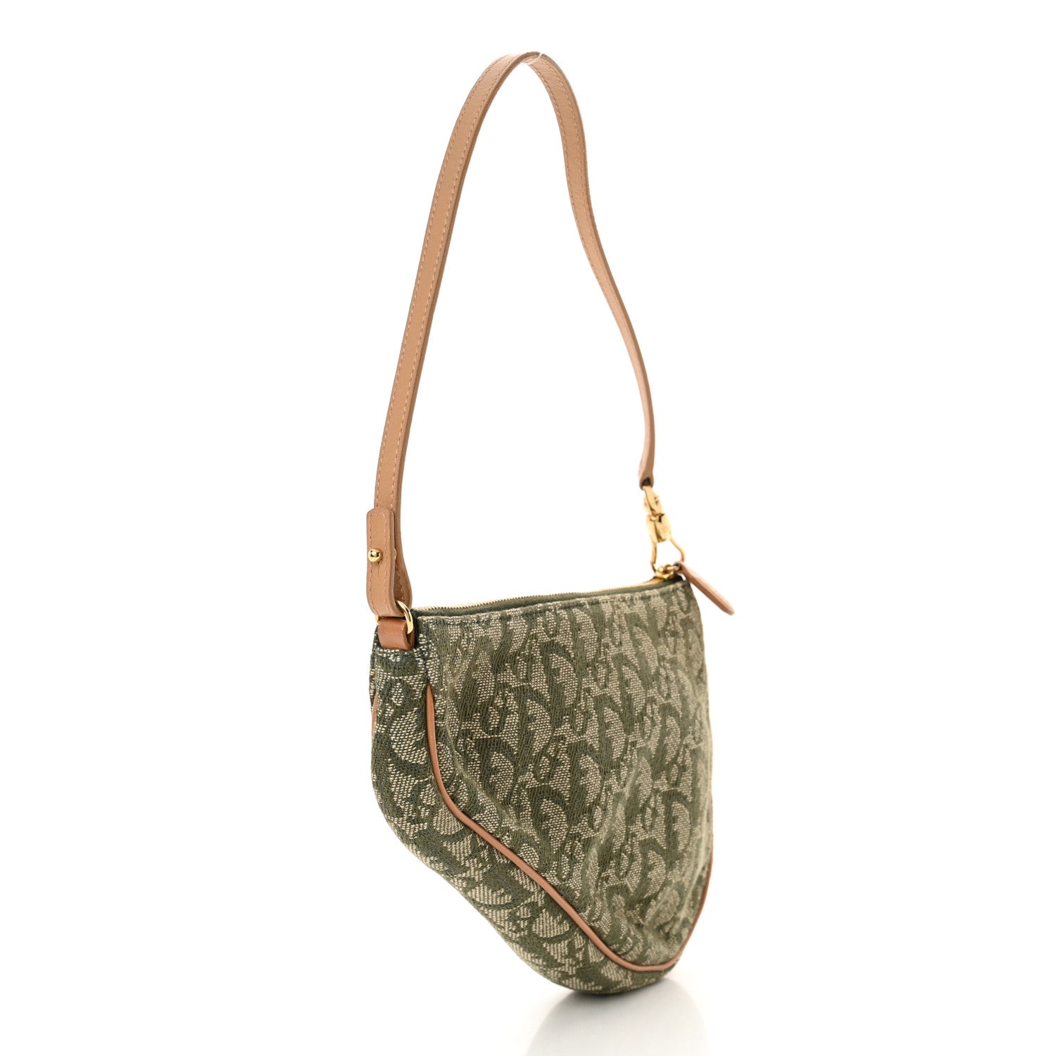 Christian Dior Monogram Mini Saddle Pochette Green 3 of 10