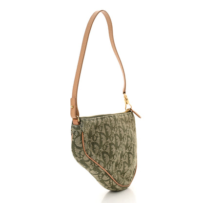 Christian Dior Monogram Mini Saddle Pochette Green 3 of 10