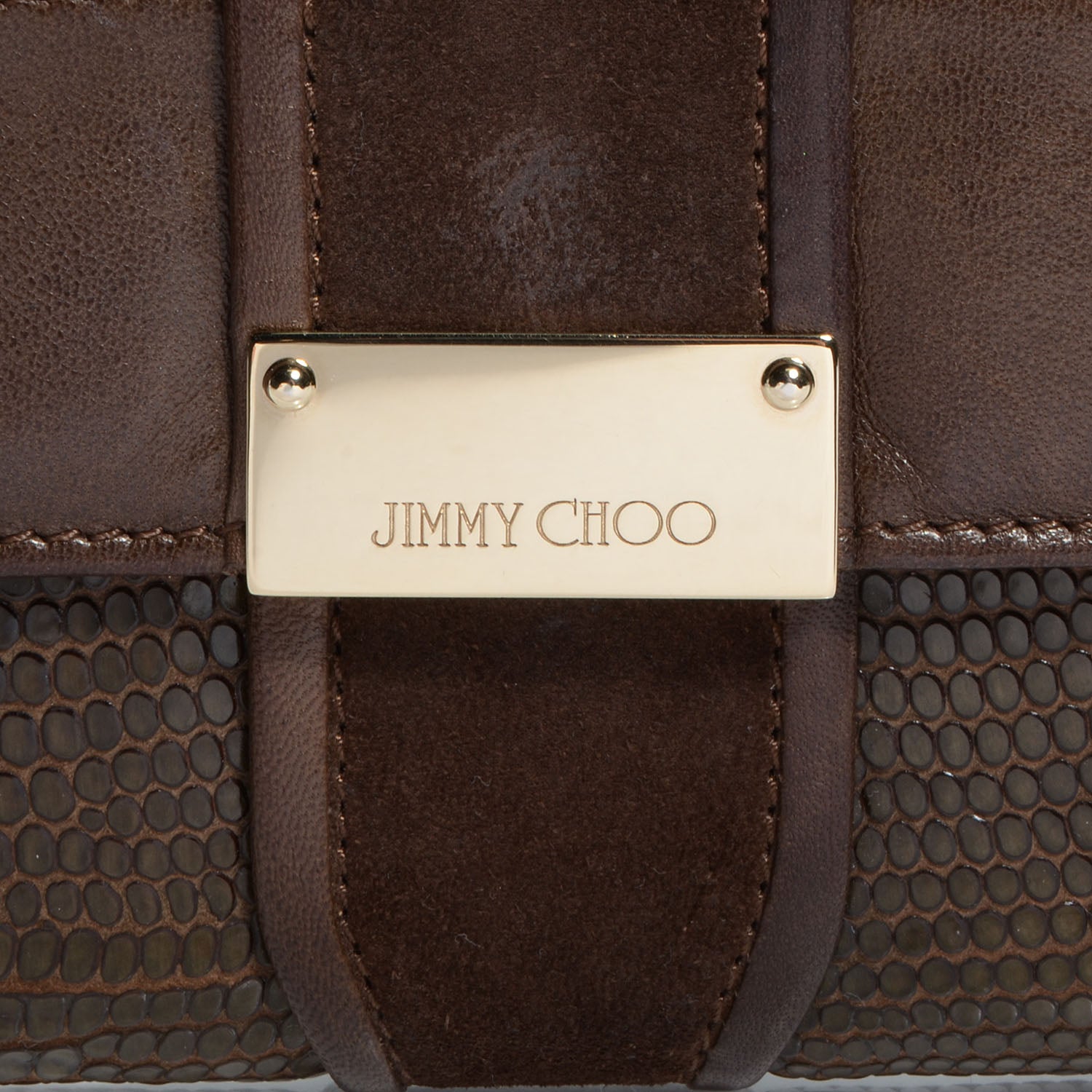 Jimmy Choo Lizard Embossed Reese Clutch 9 of 9