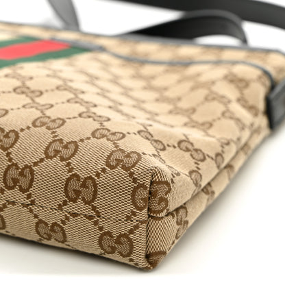Gucci GG Monogram Web Flat Messenger Bag Black 9 of 9