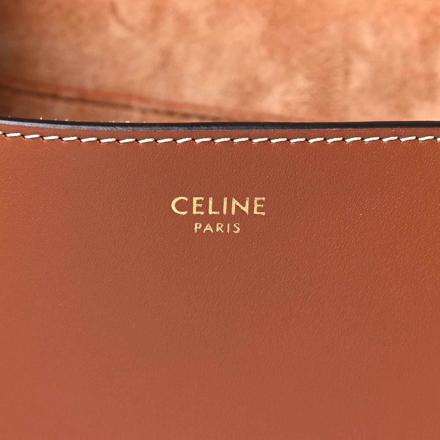 Smooth Calfskin Cuir Triomphe Folco Crossbody Bag Tan