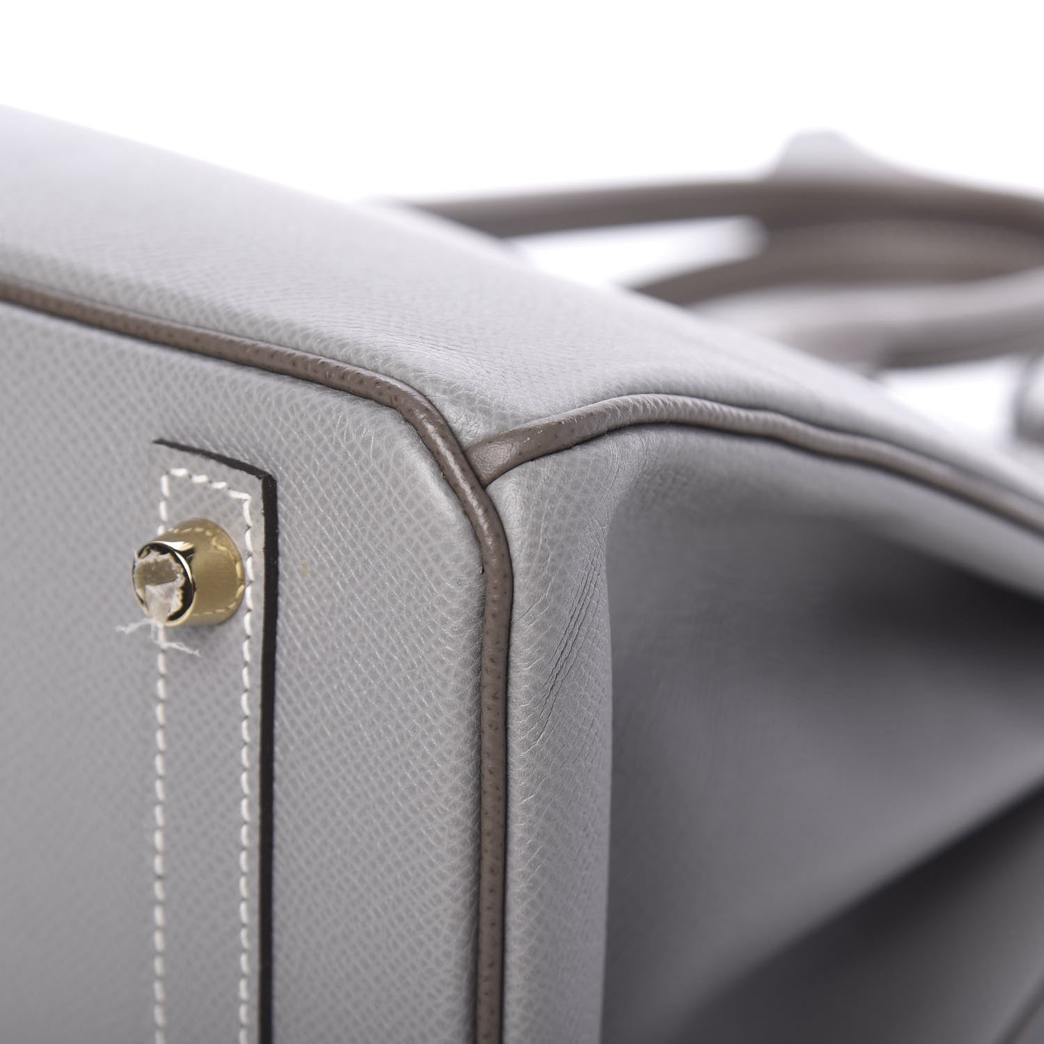 Hermes Epsom Horseshoe Birkin 30 Etain Gris Mouette 12 of 14