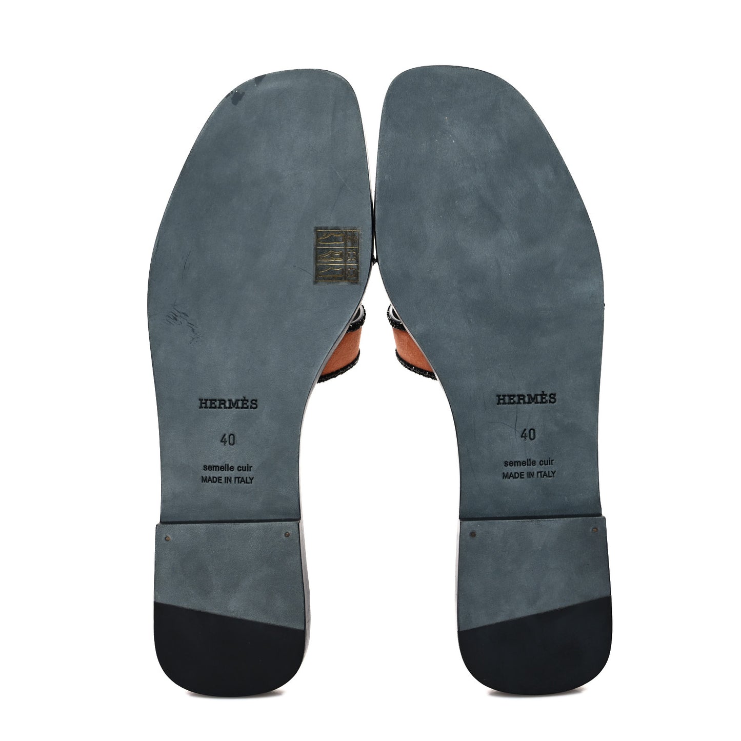 Suede Goatskin Crystal Oran Sandals 40 Rose Bubinga Black