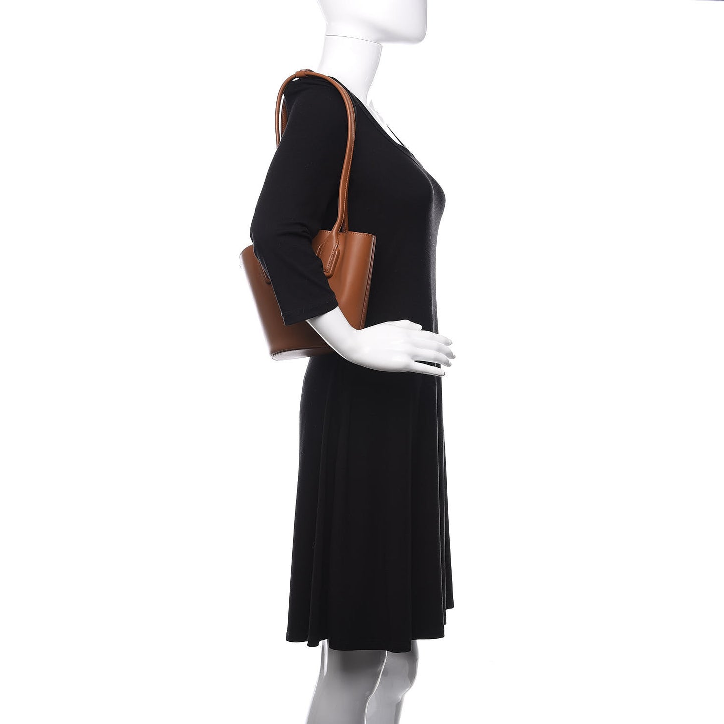 Calfskin Small Basket Tote Clay
