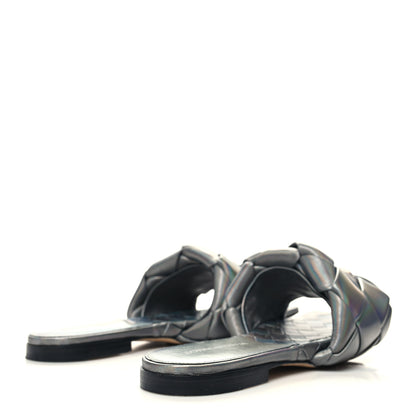 Bottega Veneta Laser Nappa Maxi Intrecciato Lido Flat Sandals 40 Oyster 4 of 7