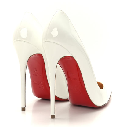 Christian Louboutin Patent So Kate 120 Pumps 38 White 4 of 8