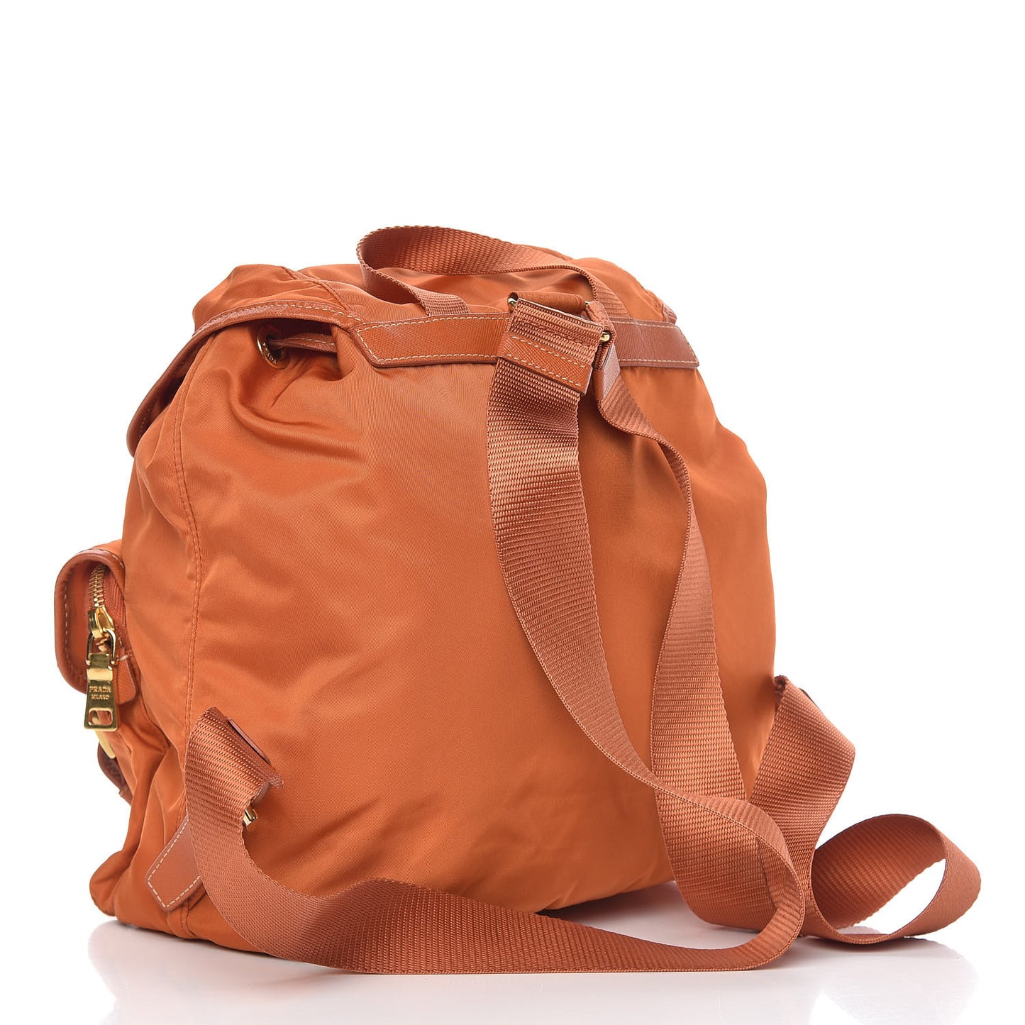 Tessuto Nylon Saffiano Vela Backpack Papaya