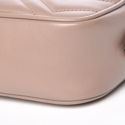 Gucci Calfskin Matelasse Mini GG Marmont Chain Shoulder Bag Porcelain Rose 9 of 10
