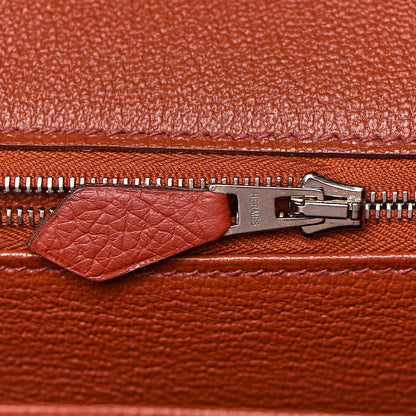 Hermes Taurillon Clemence Birkin 35 Rouge Venetian 36 of 46