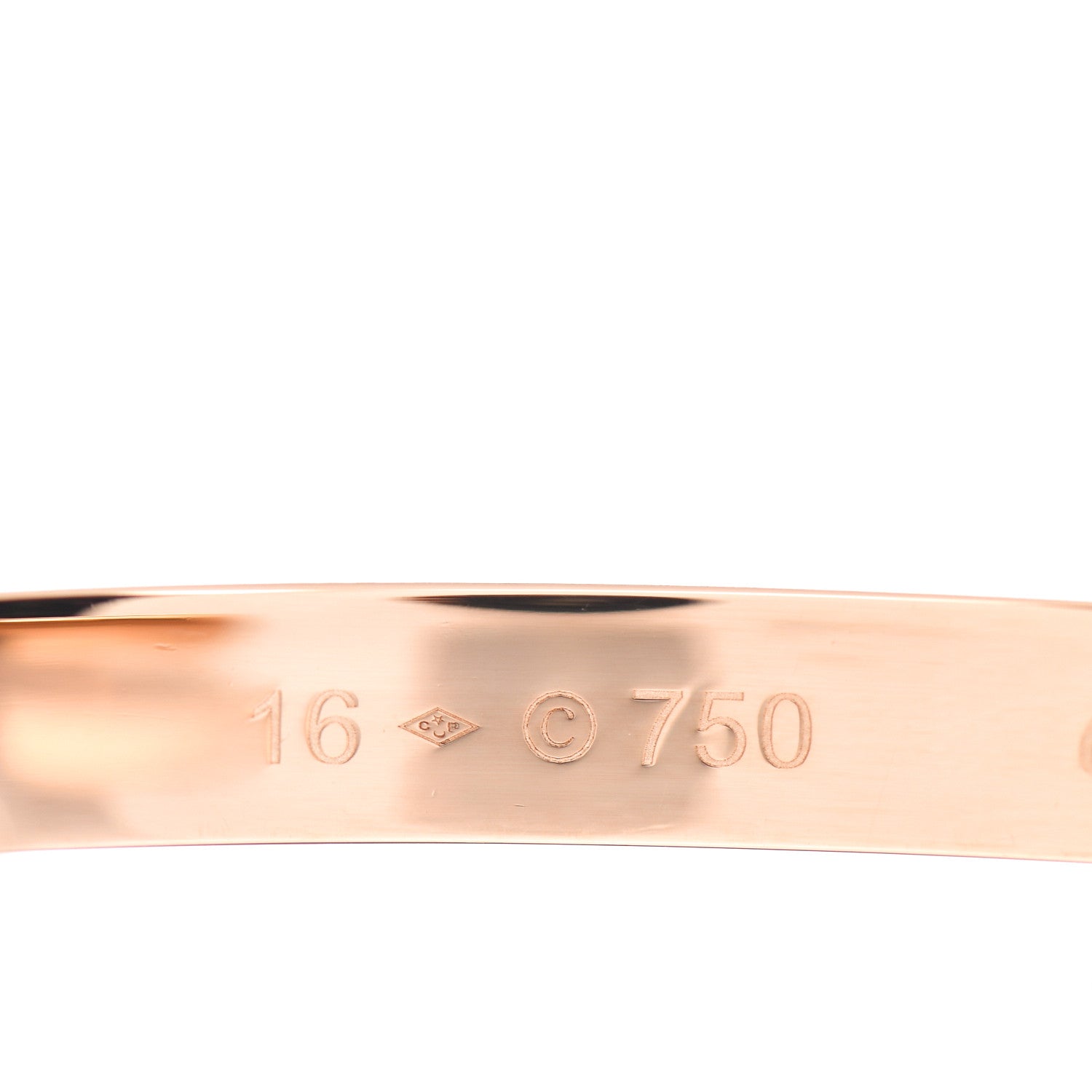 Cartier 18K Pink Gold LOVE Cuff Bracelet 16 5 of 6