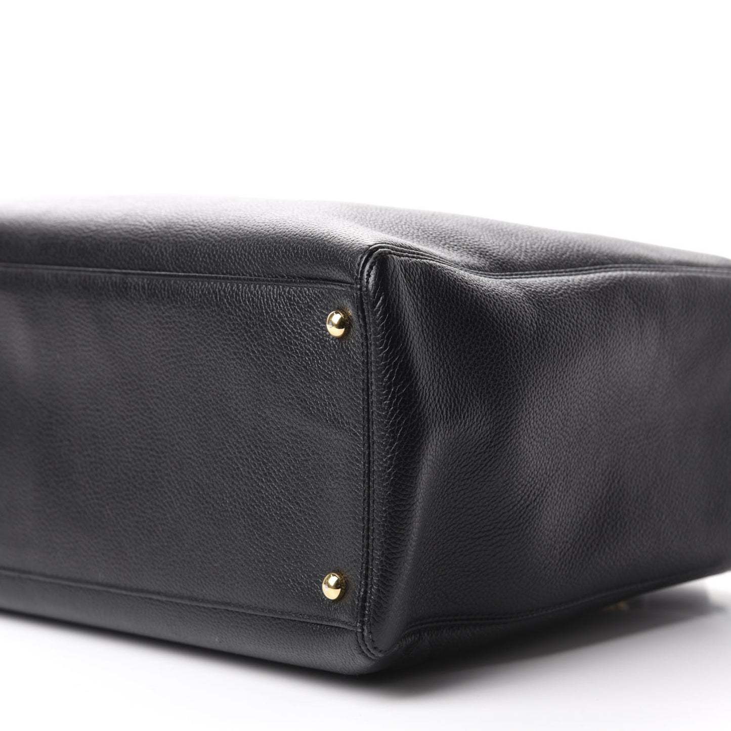 Calfskin Cerf Executive Shopper Tote Black