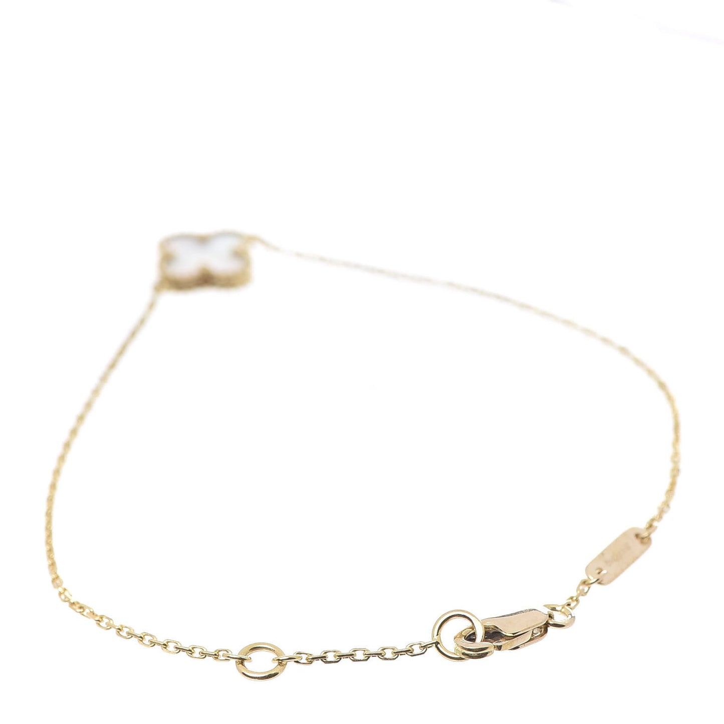 18K Yellow Gold Mother of Pearl Sweet Alhambra Bracelet