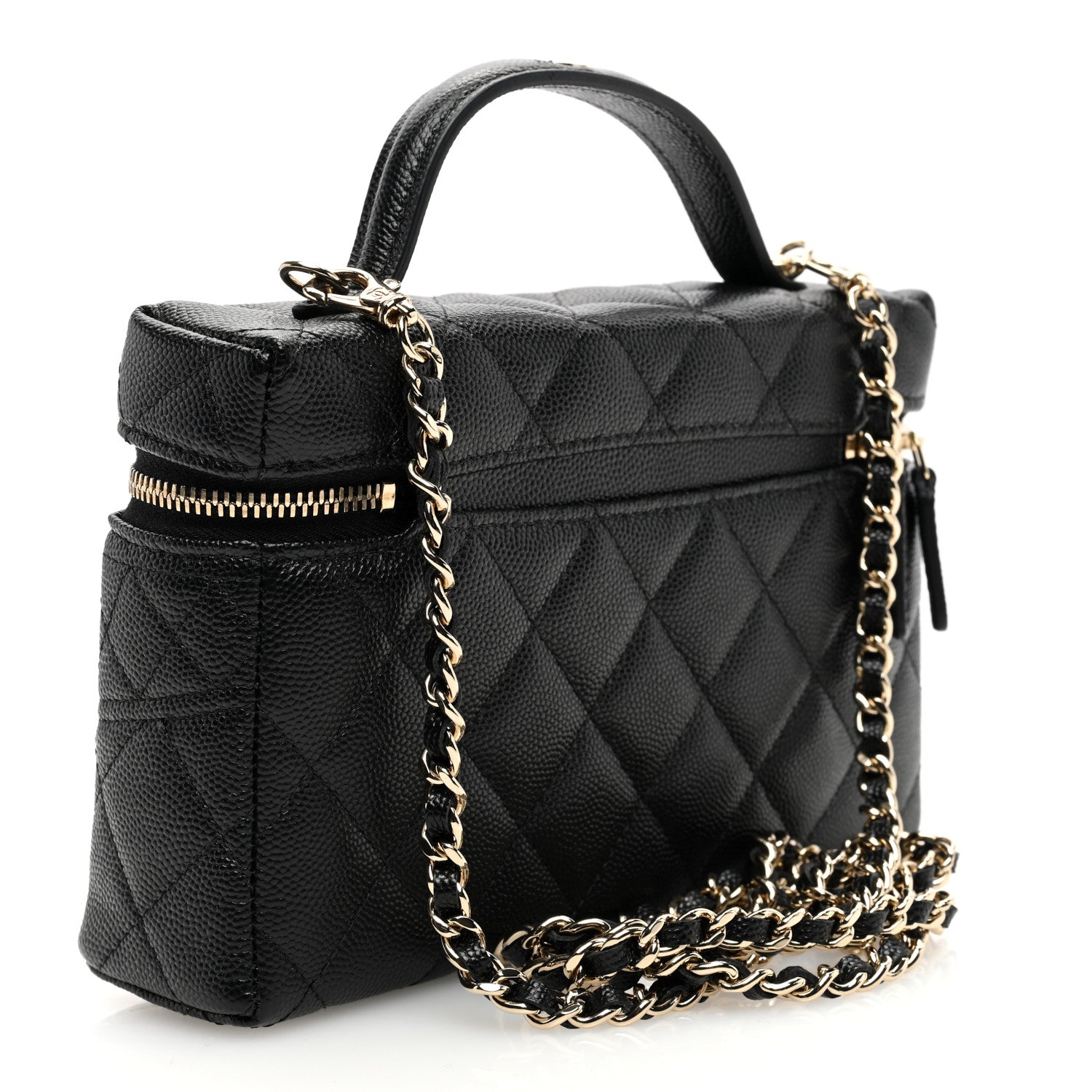 Chanel Caviar Quilted Trendy Handle Slim Vanity Black 3 of 11