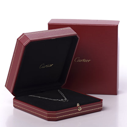 Cartier 18K White Gold 2 Diamond LOVE Necklace 8 of 8