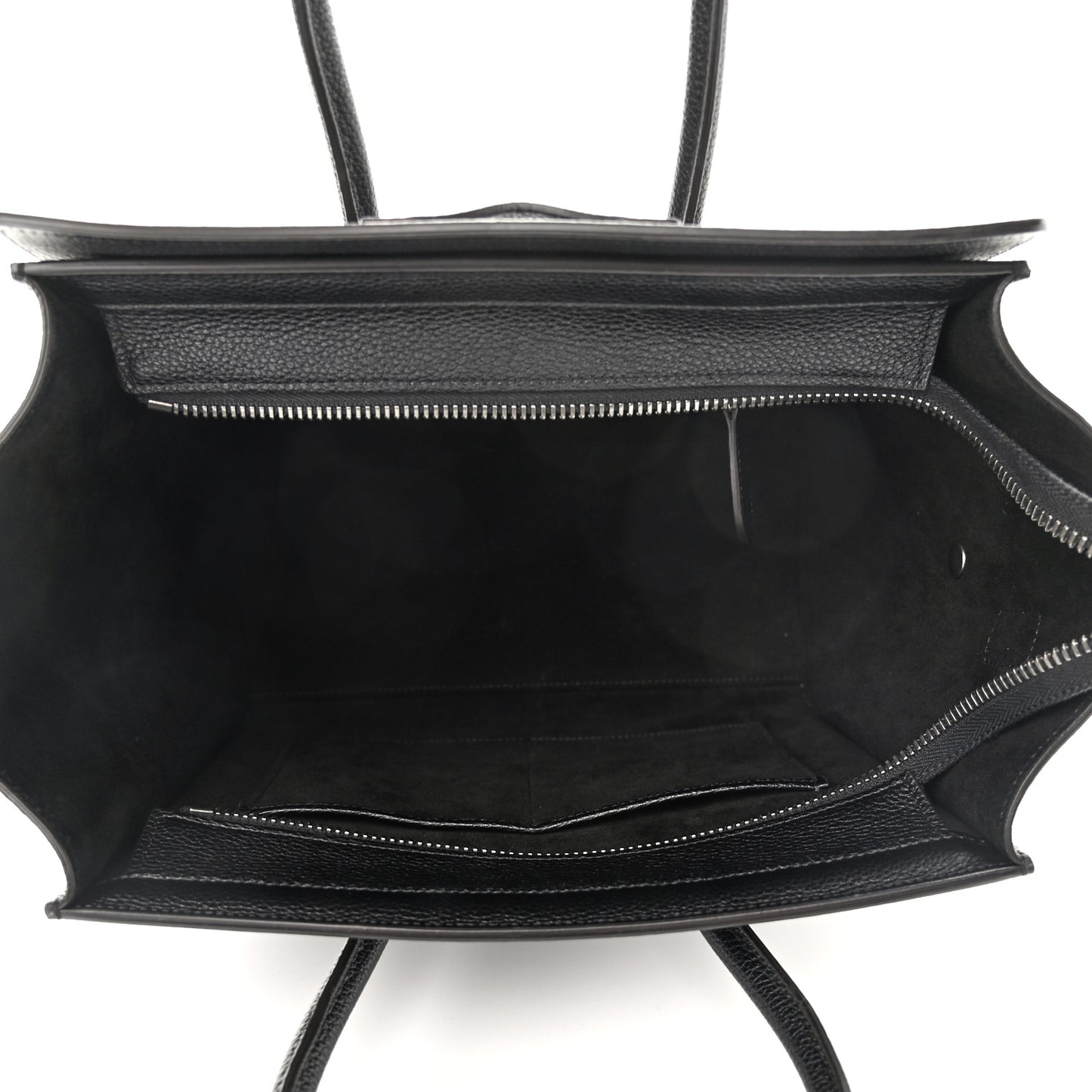 Drummed Calfskin Micro Luggage Black