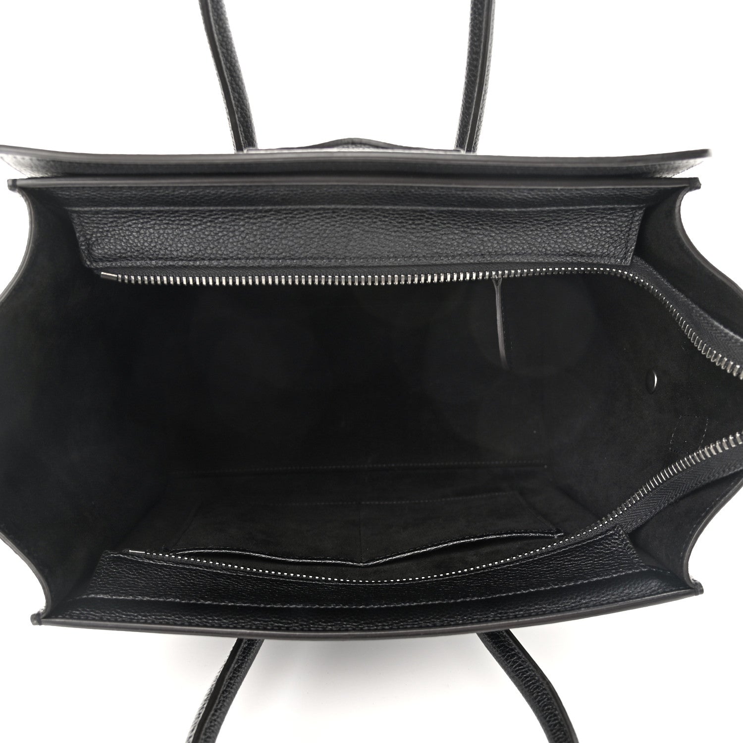Celine Drummed Calfskin Micro Luggage Black 5 of 12