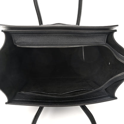 Celine Drummed Calfskin Micro Luggage Black 5 of 12