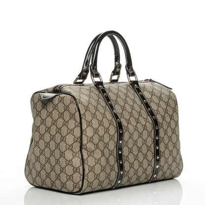Gucci Monogram Guccissima Hearts Studded Medium Joy Boston Dark Brown 3 of 8