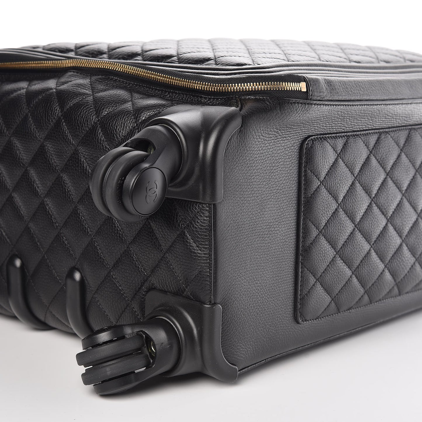 Calfskin Quilted Coco Case Trolley Black