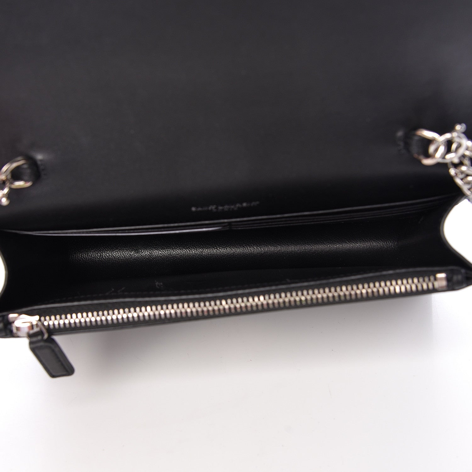 Saint Laurent Smooth Calfskin Classic Monogram Kate Tassel Chain Wallet Black 5 of 12