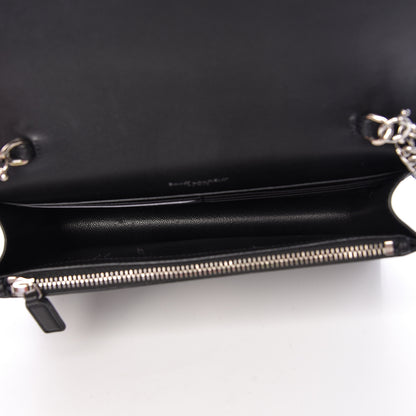 Saint Laurent Smooth Calfskin Classic Monogram Kate Tassel Chain Wallet Black 5 of 12