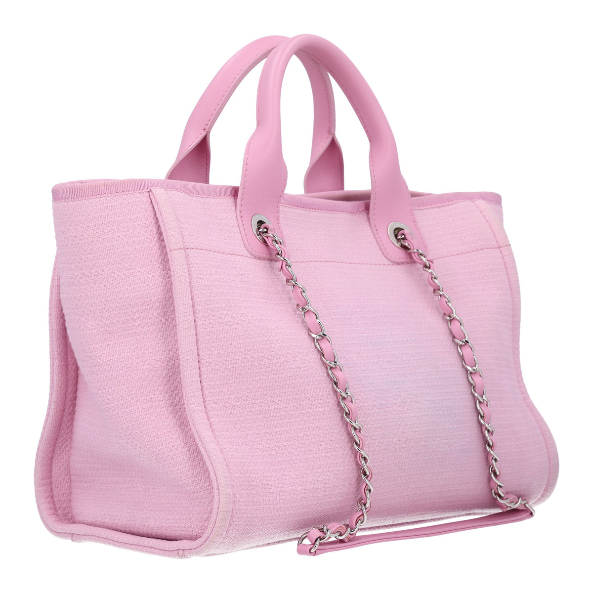 Mixed Fibers Small Deauville Tote Dark Pink