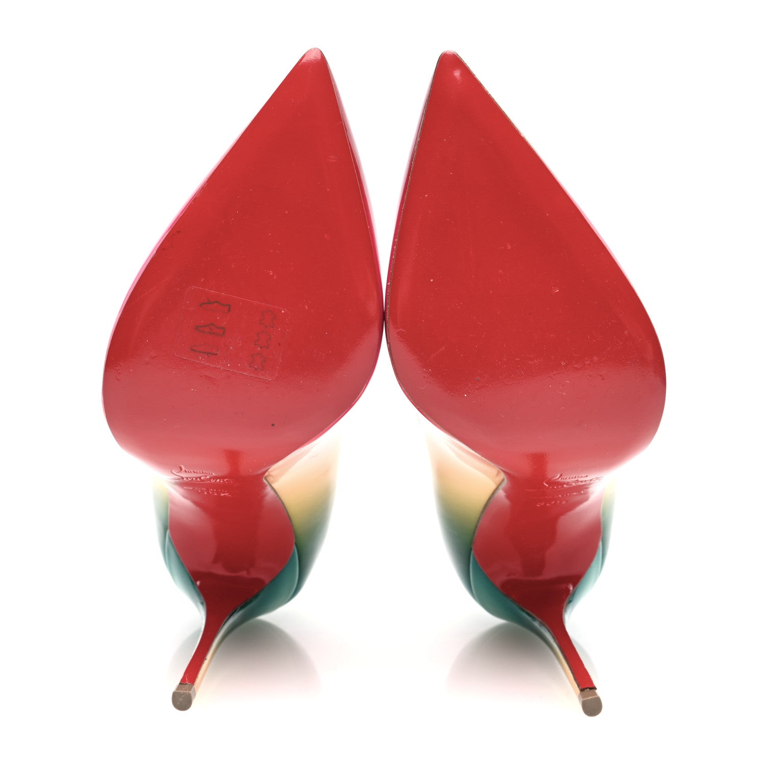 Christian Louboutin Patent Rainbow Pigalle Follies 100 Pumps 36.5 Multicolor 5 of 8