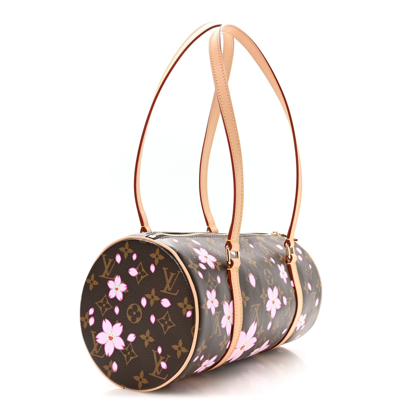 LV X TM Monogram Cherry Blossom Papillon Sakura Brown