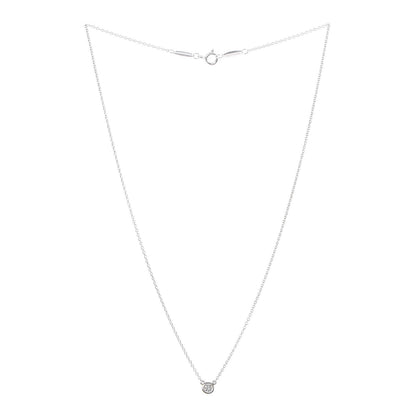 Tiffany Sterling Silver Diamond .10ct Elsa Peretti Diamonds by the Yard Pendant Necklace 3 of 9