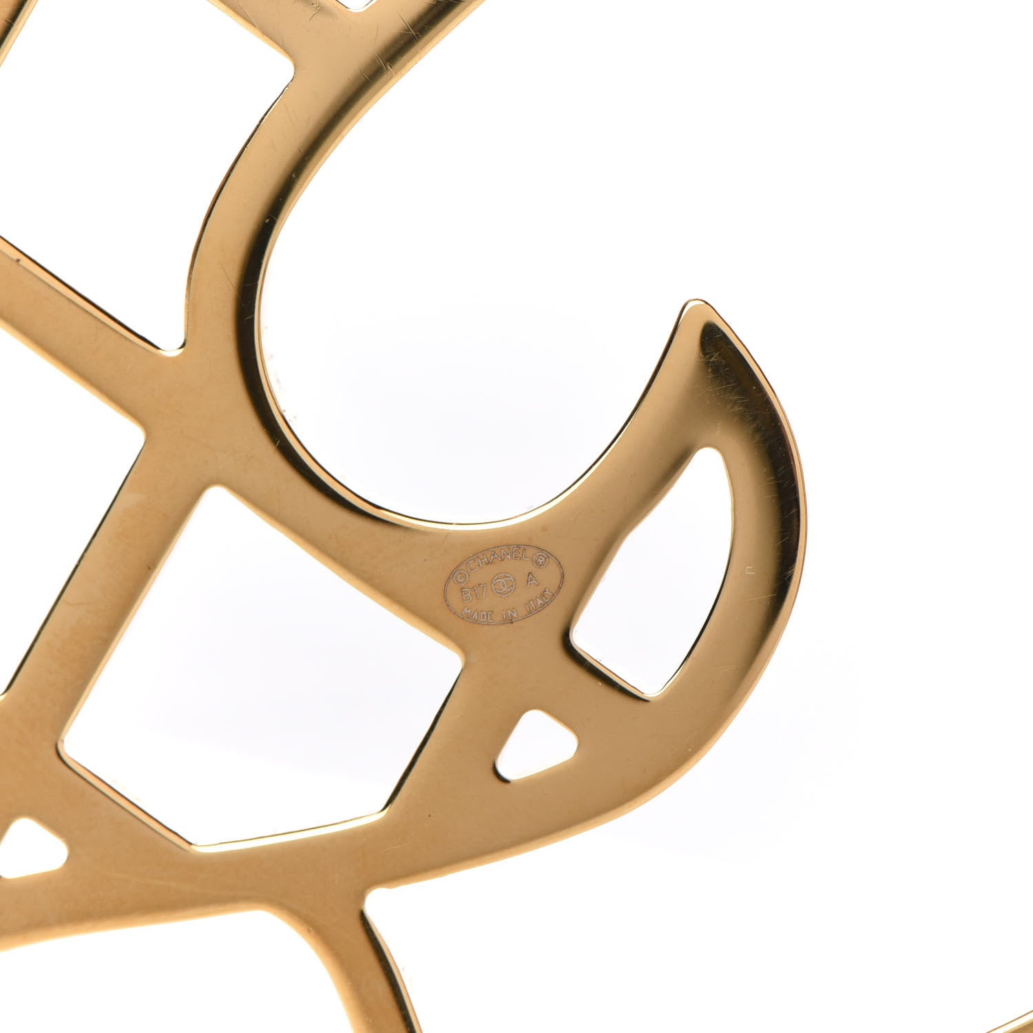 Chanel Crystal Mademoiselle Brooch Black Gold 4 of 5