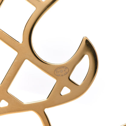 Chanel Crystal Mademoiselle Brooch Black Gold 4 of 5