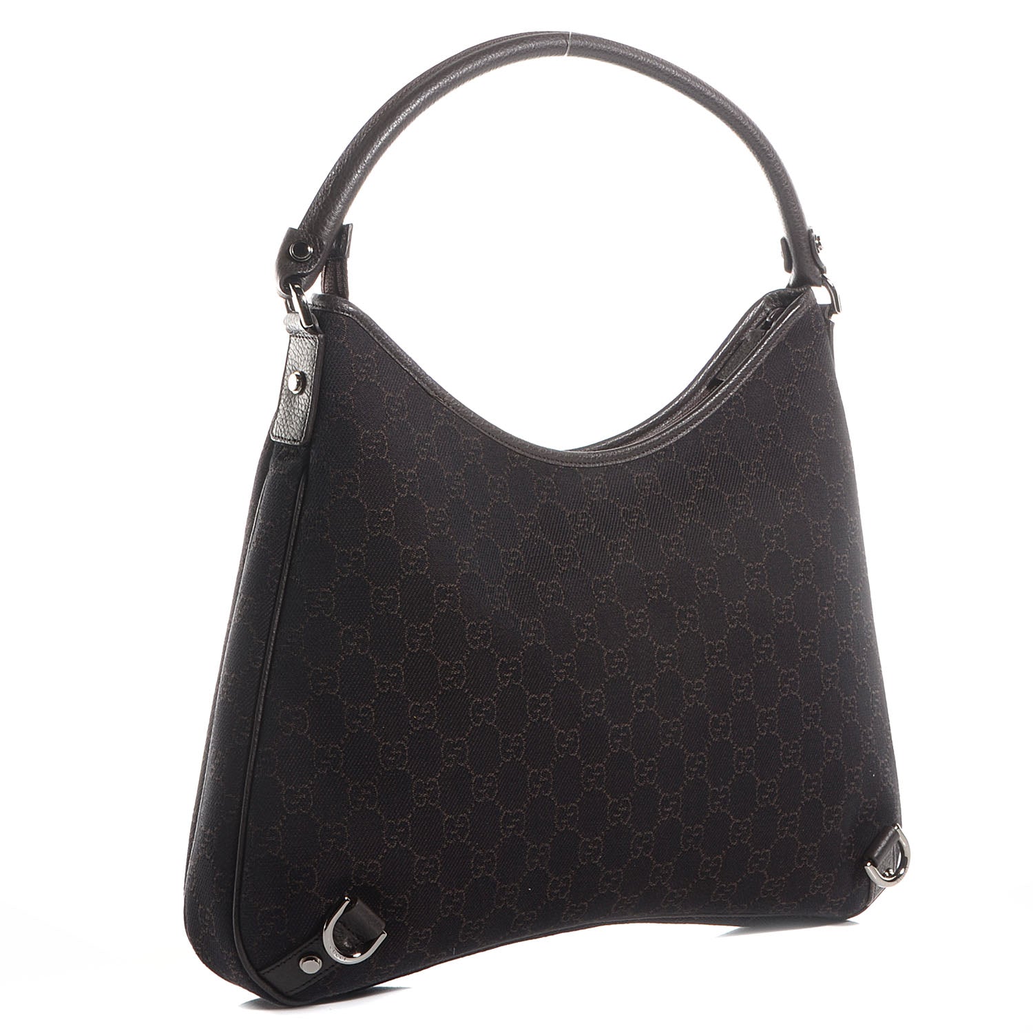 Gucci Monogram Abbey D Ring Hobo Brown 3 of 7