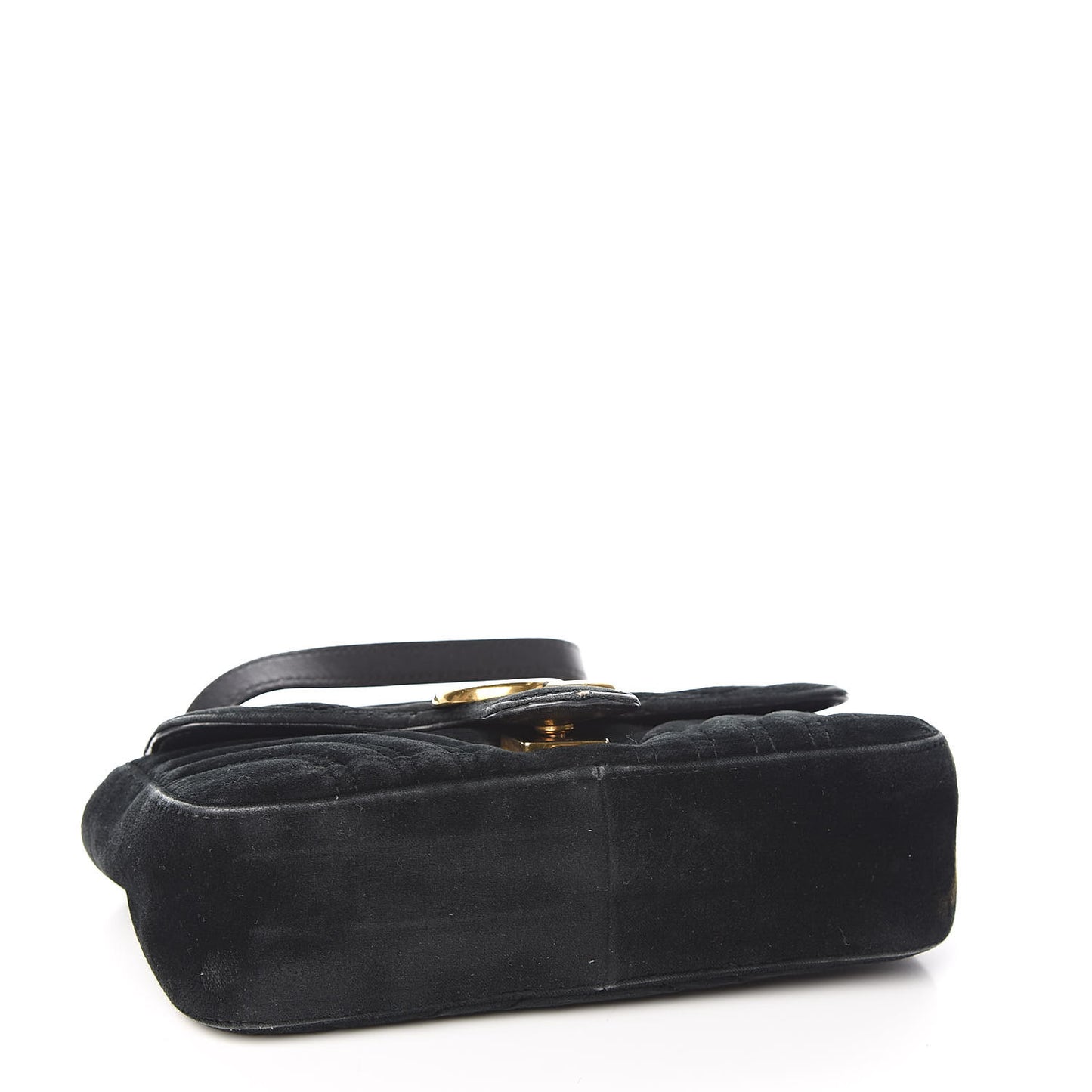 Velvet Matelasse Mini GG Marmont Shoulder Bag Black