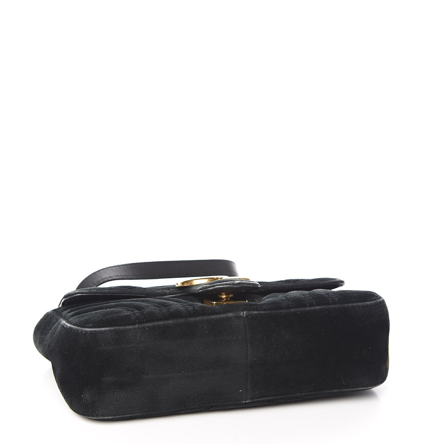 Gucci Velvet Matelasse Mini GG Marmont Shoulder Bag Black 4 of 16